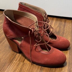 Latigo Crimson Lace-Up Heels